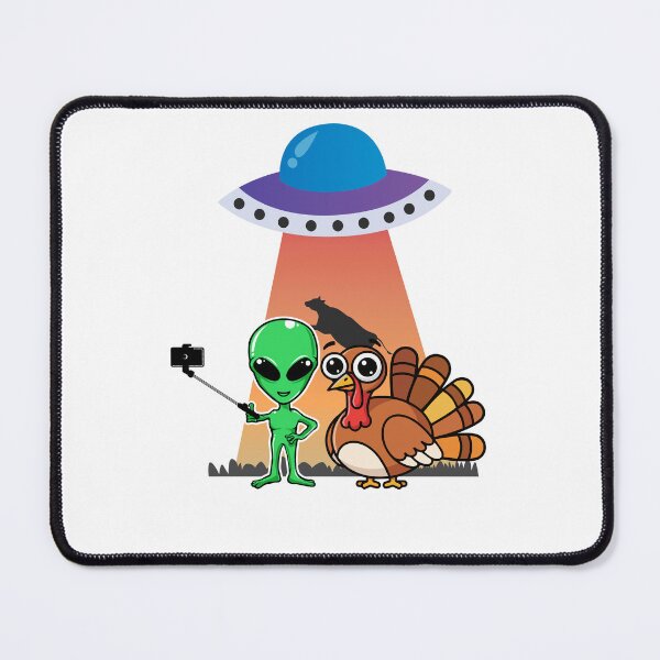 Item preview, Alien Turkey UFO Selfie designed and sold by MarcelooArt.