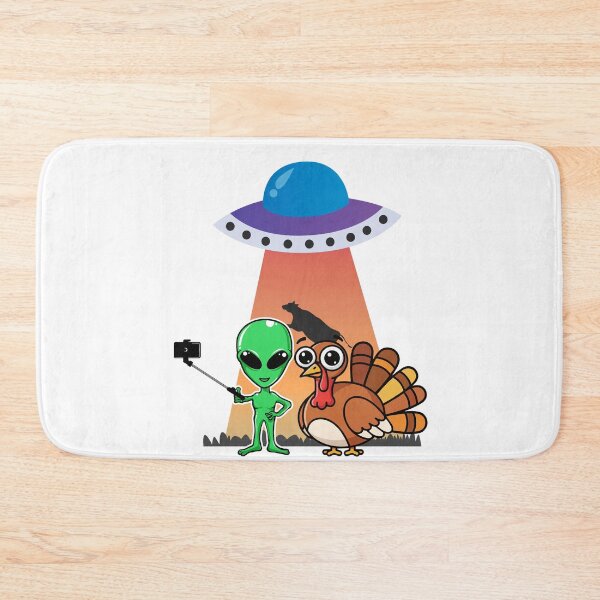 Item preview, Alien Turkey UFO Selfie designed and sold by MarcelooArt.