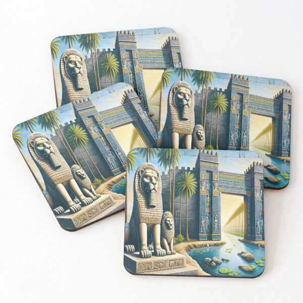 Item preview, Lion of Babylon, Ishtar Gate, Mesopotamia, palm tree designed and sold by Redbdon.