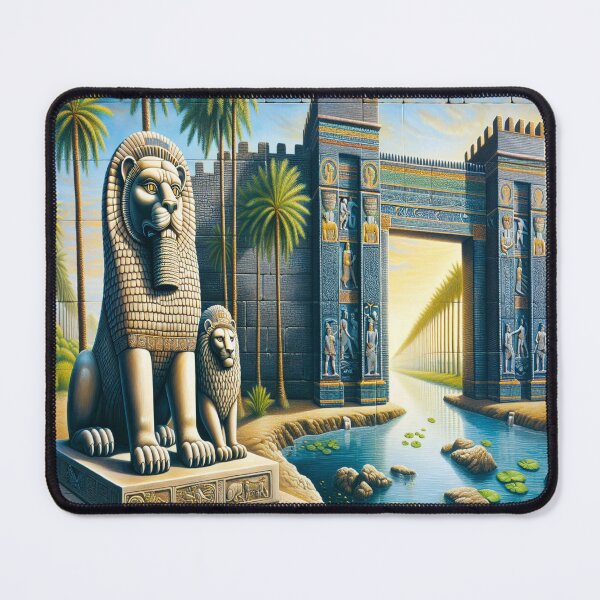 Item preview, Lion of Babylon, Ishtar Gate, Mesopotamia, palm tree designed and sold by Redbdon.