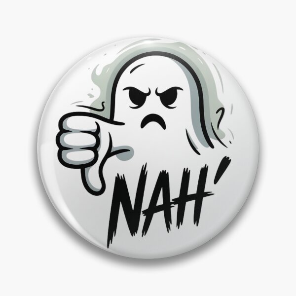 Item preview, Ghost of Disapproval – "Nah" Sarcastic Halloween Thumbs Down designed and sold by MAEshopstore.