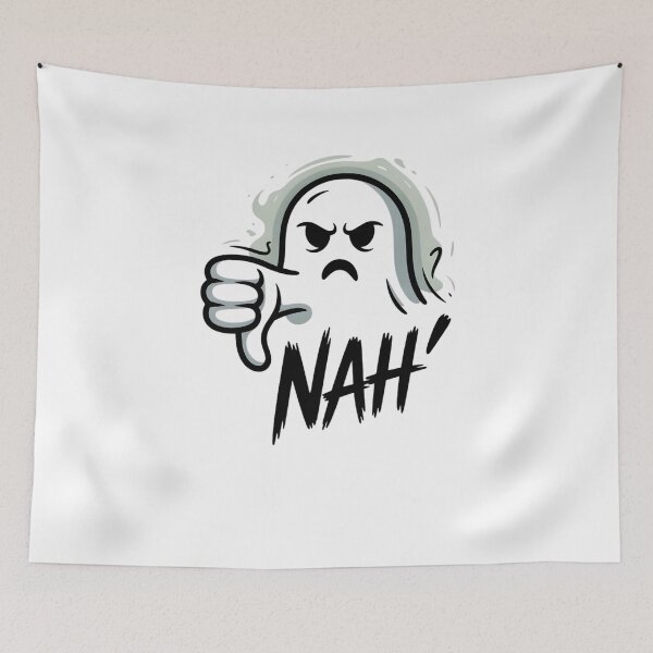 Item preview, Ghost of Disapproval – "Nah" Sarcastic Halloween Thumbs Down designed and sold by MAEshopstore.
