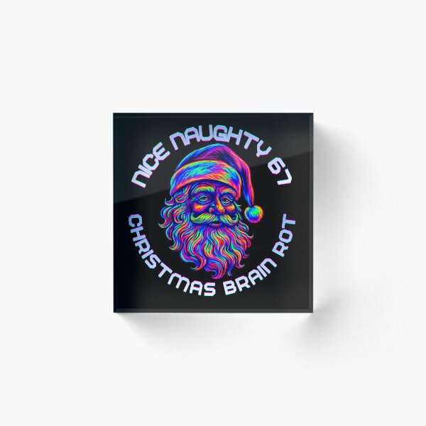 Item preview, Neon Santa 67 Christmas Brain Rot | Vaporwave Holiday Design designed and sold by PROPera-design.