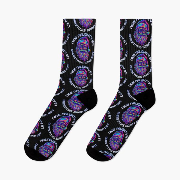 Item preview, Neon Santa 67 Christmas Brain Rot | Vaporwave Holiday Design designed and sold by PROPera-design.