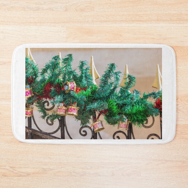 Item preview, Festive Green Garland With Mini Drum Ornaments And Gold Cone Figures for Christmas Decoration designed and sold by Nmallia.