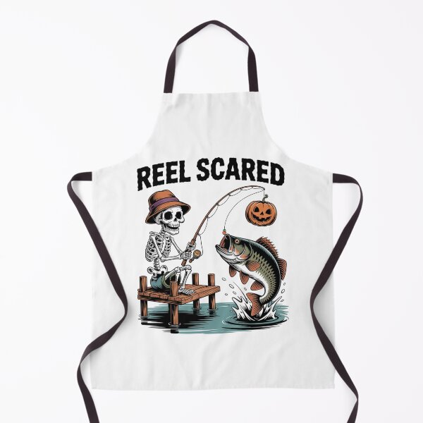 Item preview, Reel Scared Halloween Fishing Skeleton designed and sold by Veroniadic.