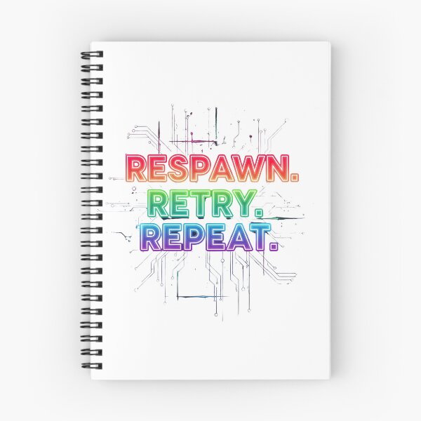 Item preview, Respawn Retry Repeat Gaming T-Shirt for True Players designed and sold by Egyptian king ⭐⭐⭐⭐⭐.
