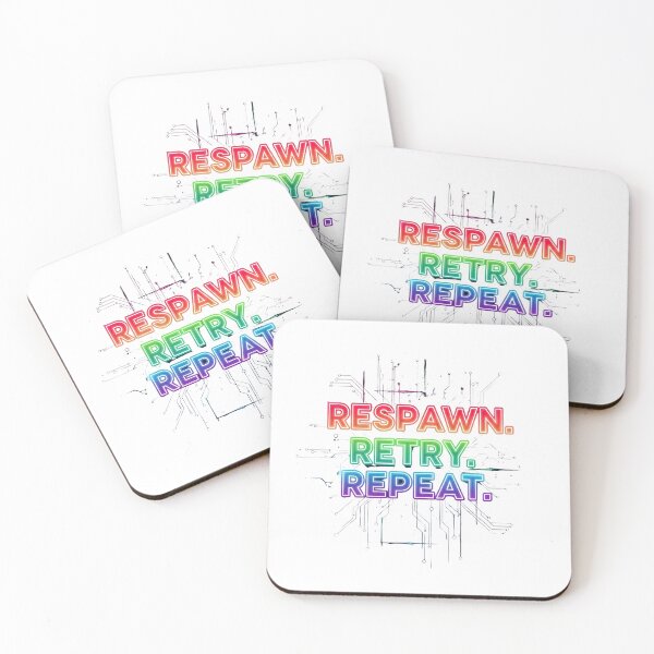 Item preview, Respawn Retry Repeat Gaming T-Shirt for True Players designed and sold by Egyptian king ⭐⭐⭐⭐⭐.