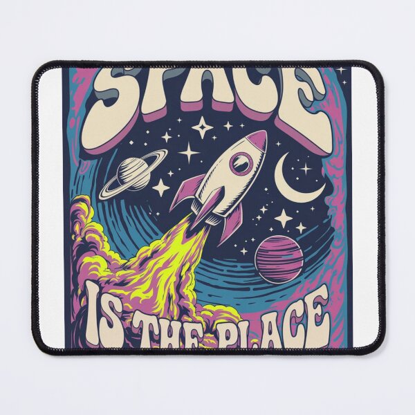 Item preview, ​Space Is The Place - Vintage Psychedelic Rocket Design designed and sold by PinkGothica.