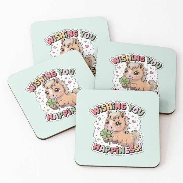 Item preview, Happy New Year Best Wishes Chibi Horse Sticker - Lucky Clover Gift designed and sold by Nuist25.
