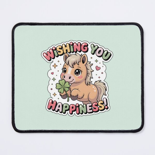 Item preview, Happy New Year Best Wishes Chibi Horse Sticker - Lucky Clover Gift designed and sold by Nuist25.