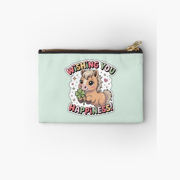 Item preview, Happy New Year Best Wishes Chibi Horse Sticker - Lucky Clover Gift designed and sold by Nuist25.