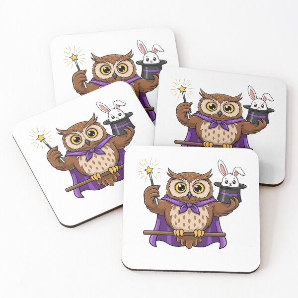 Item preview, Cute Owl Magician with Bunny Hat Trick Design designed and sold by k3rstman1.