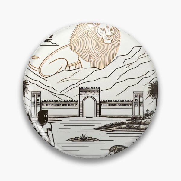 Item preview, Lion of Babylon, Ishtar Gate, Gilgamesh, Mesopotamia, palm tree, river designed and sold by Redbdon.