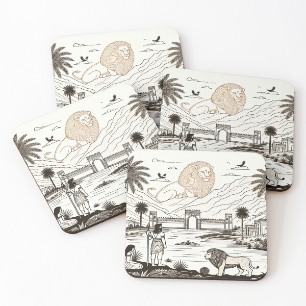 Item preview, Lion of Babylon, Ishtar Gate, Gilgamesh, Mesopotamia, palm tree, river designed and sold by Redbdon.