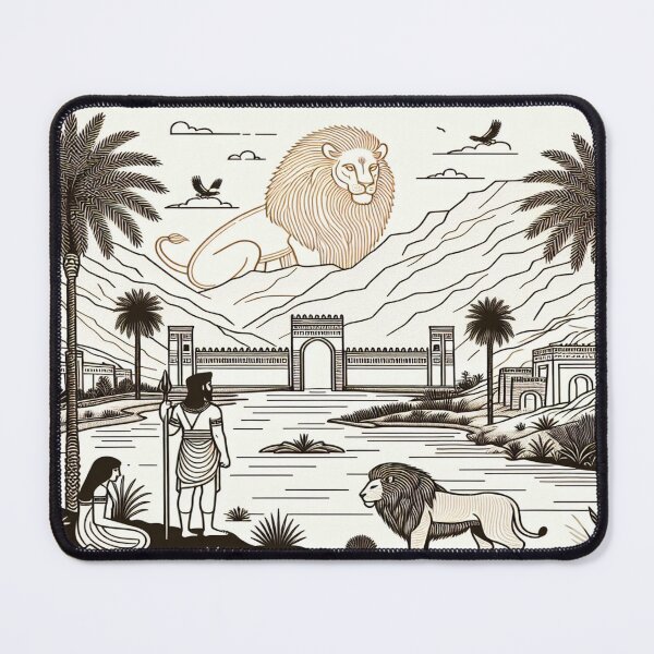Item preview, Lion of Babylon, Ishtar Gate, Gilgamesh, Mesopotamia, palm tree, river designed and sold by Redbdon.
