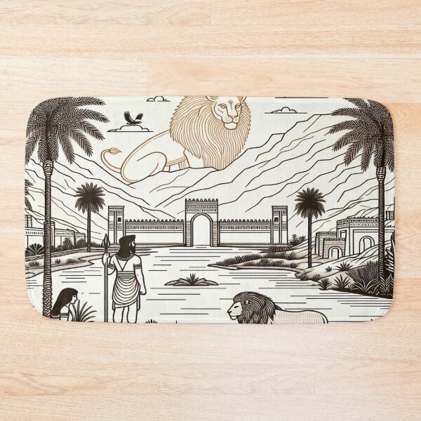 Item preview, Lion of Babylon, Ishtar Gate, Gilgamesh, Mesopotamia, palm tree, river designed and sold by Redbdon.