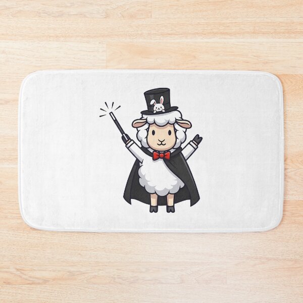 Item preview, Magician Sheep with Rabbit in Hat Cute Design designed and sold by k3rstman1.