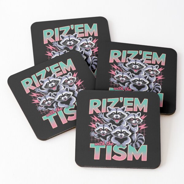 Item preview, Rizz Em With The Tism Autism Autistic Raccoon  designed and sold by Veroniadic.
