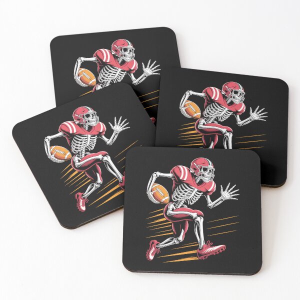 Item preview, Halloween Skeleton Playing Football designed and sold by JonGogue.