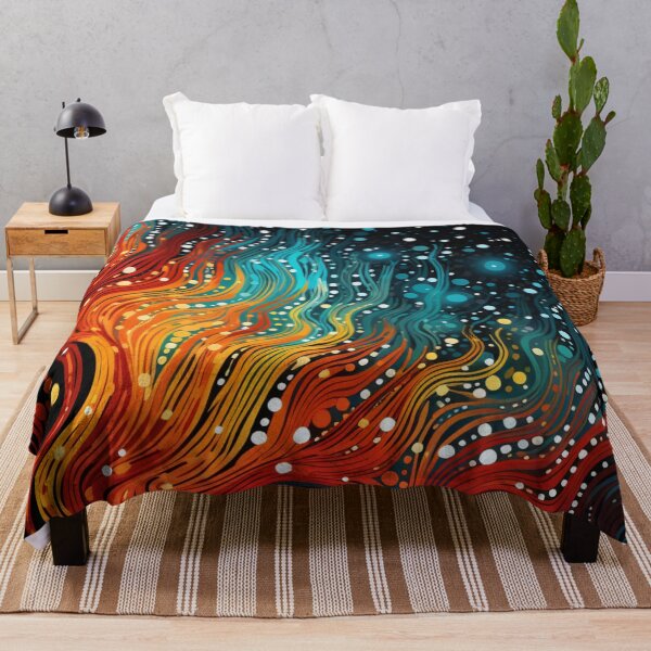 Item preview, Aboriginal Inspired Dot Art - Night Fire Dance designed and sold by GrinGalore.