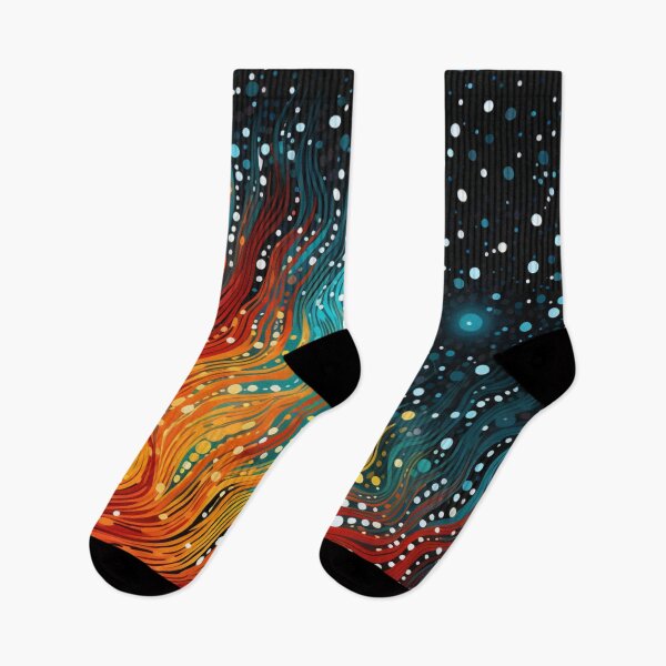 Item preview, Aboriginal Inspired Dot Art - Night Fire Dance designed and sold by GrinGalore.