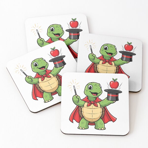 Item preview, Happy Turtle Magician with a Magical Apple designed and sold by k3rstman1.