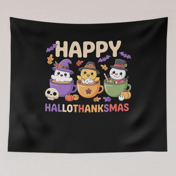 Item preview, Halloween Thanksgiving Christmas Happy Hallothanksmas designed and sold by JonGogue.