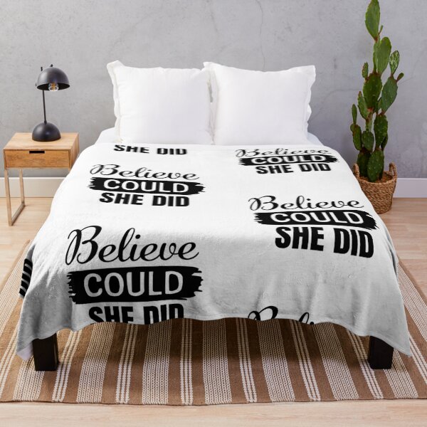 Item preview, Believe Could She Did – Christian Faith Typography T-Shirt Design designed and sold by CrossCrafted.