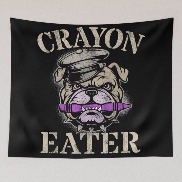 Item preview, Funny Bulldog Crayon Eater Military Marine Corps Meme Design designed and sold by LittleNhutton.