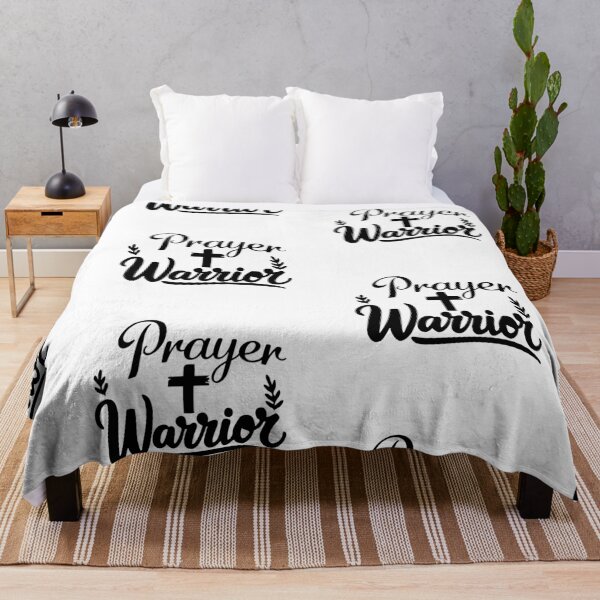 Item preview, Prayer Warrior – Christian Faith Typography T-Shirt Design designed and sold by CrossCrafted.