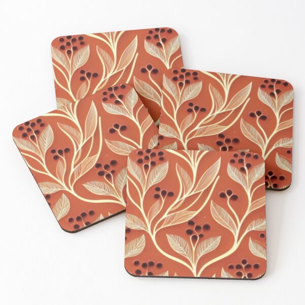 Item preview, orange background, delicate floral pattern, vintage atmosphere, retro picture, beautiful fabric, designed and sold by gulka8.