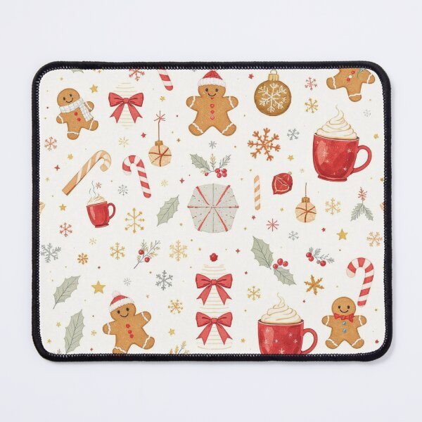 Item preview, Cozy Watercolor Christmas Pattern – Gingerbread, Candy Canes, Holly & Snowflakes designed and sold by Creative Mama.