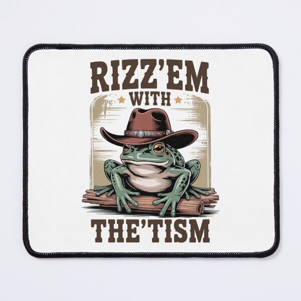 Item preview, Rizz Em With The Tism Autistic Frog Cowboy designed and sold by Veroniadic.