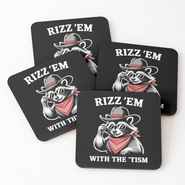 Item preview, Rizz Em With The Tism Autistic Rizzler Raccoon  designed and sold by Veroniadic.