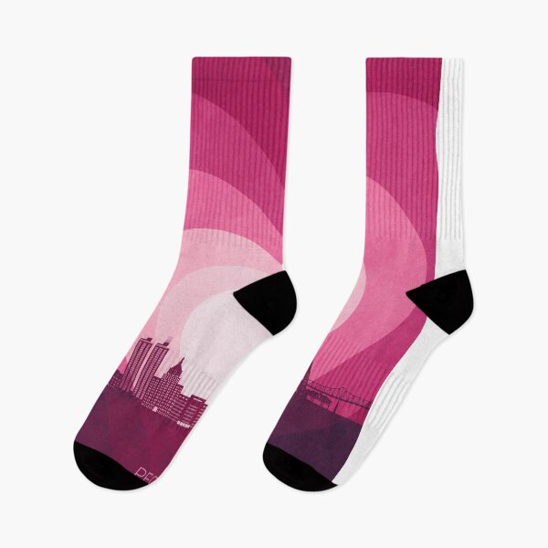 Item preview, Peoria Illinois Skyline Hearts Pink designed and sold by ArtPrints.