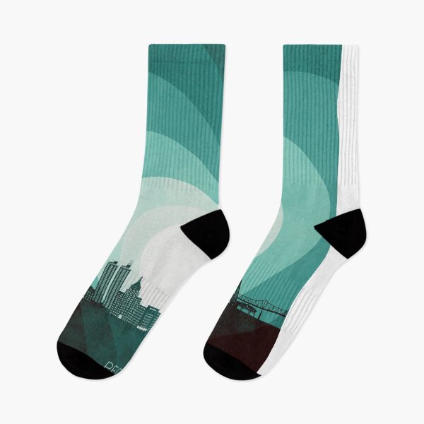 Item preview, Peoria Illinois Skyline Hearts Teal designed and sold by ArtPrints.