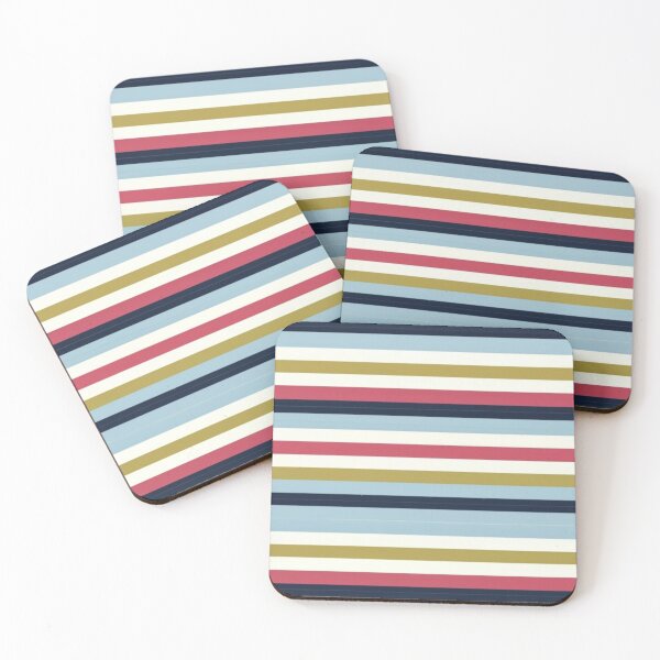 Item preview, thin retro stripe pattern in vivid and expressive 1960s colors, horizontal lines, clean and neat, consistent designed and sold by gulka8.