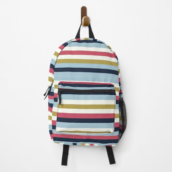 Item preview, thin retro stripe pattern in vivid and expressive 1960s colors, horizontal lines, clean and neat, consistent designed and sold by gulka8.