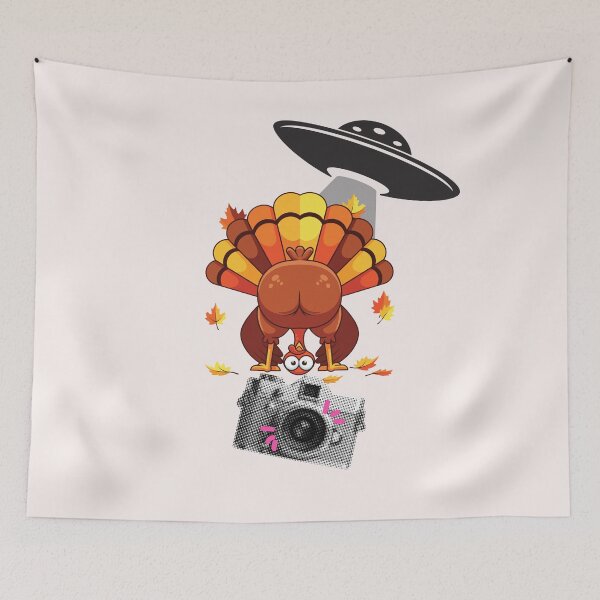 Item preview, Alien Turkey UFO Selfie designed and sold by MarcelooArt.