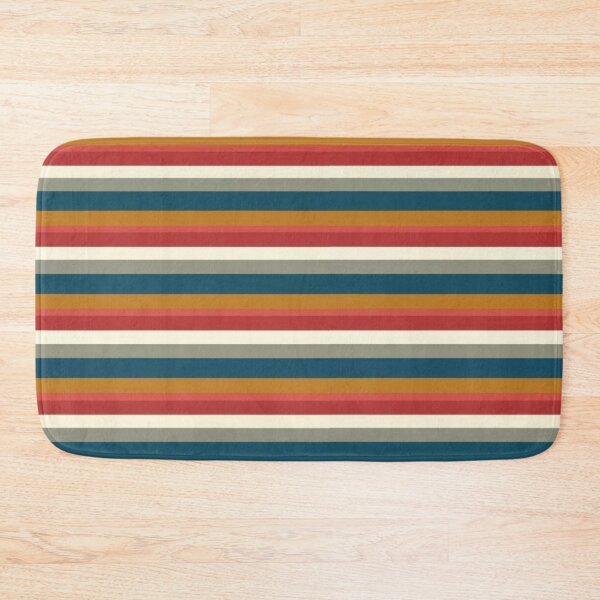 Item preview, thin retro stripe pattern in vivid and expressive colors from the 1960s, horizontal lines, mustard color palette, clean and neat, consistent designed and sold by gulka8.