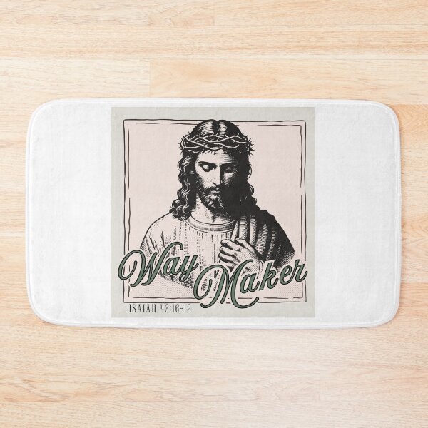 Item preview, Jesus: WAY MAKER - Isaiah 43:16-19 -  in MOUNTAIN GREEN designed and sold by Holy Coast Threads (Formerly ChristianFlower).