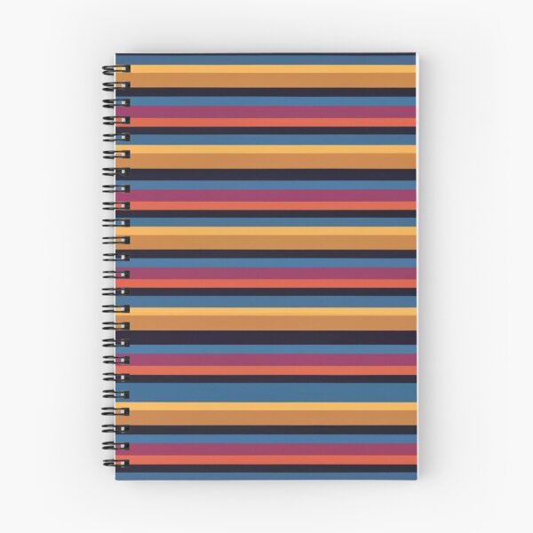 Item preview, thin retro stripe pattern in vivid and expressive colors from the 1960s, horizontal lines, dark color palette, clean and neat, consistent designed and sold by gulka8.