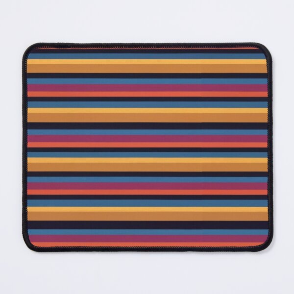 Item preview, thin retro stripe pattern in vivid and expressive colors from the 1960s, horizontal lines, dark color palette, clean and neat, consistent designed and sold by gulka8.