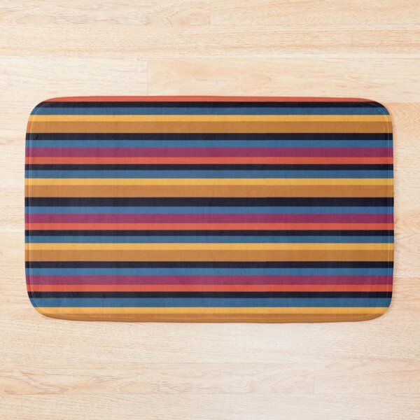 Item preview, thin retro stripe pattern in vivid and expressive colors from the 1960s, horizontal lines, dark color palette, clean and neat, consistent designed and sold by gulka8.