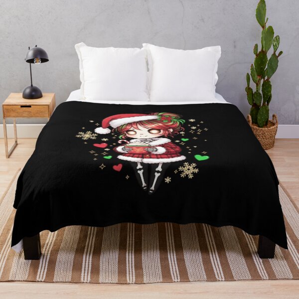 Item preview, Cool Christmas Skeleton Girl | Cute Kawaii Chibi Skeleton Holiday Design designed and sold by ColorSplash123.