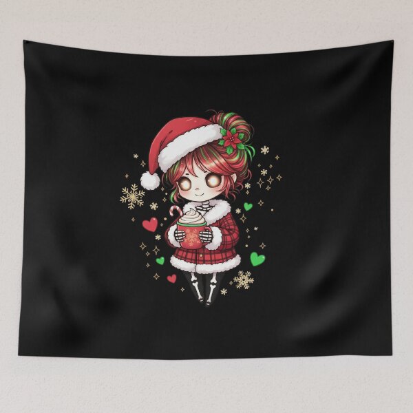 Item preview, Cool Christmas Skeleton Girl | Cute Kawaii Chibi Skeleton Holiday Design designed and sold by ColorSplash123.