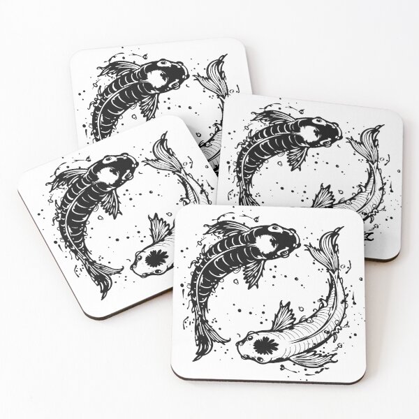 Item preview, Black and white yin yang symbol with swirling fish designed and sold by DariusZD.