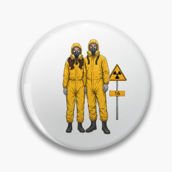 Item preview, Radiation Suit Couple in Abandoned City  Post-Apocalyptic  Art designed and sold by simaso.