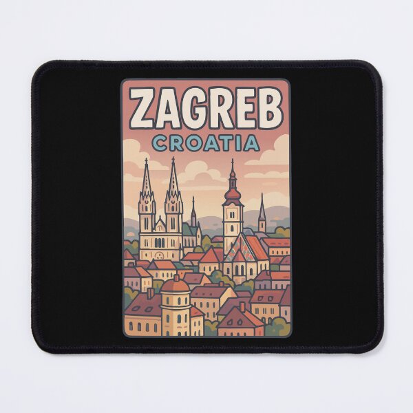 Item preview, Zagreb Croatia Travel Pastel designed and sold by TomFrontierArt.